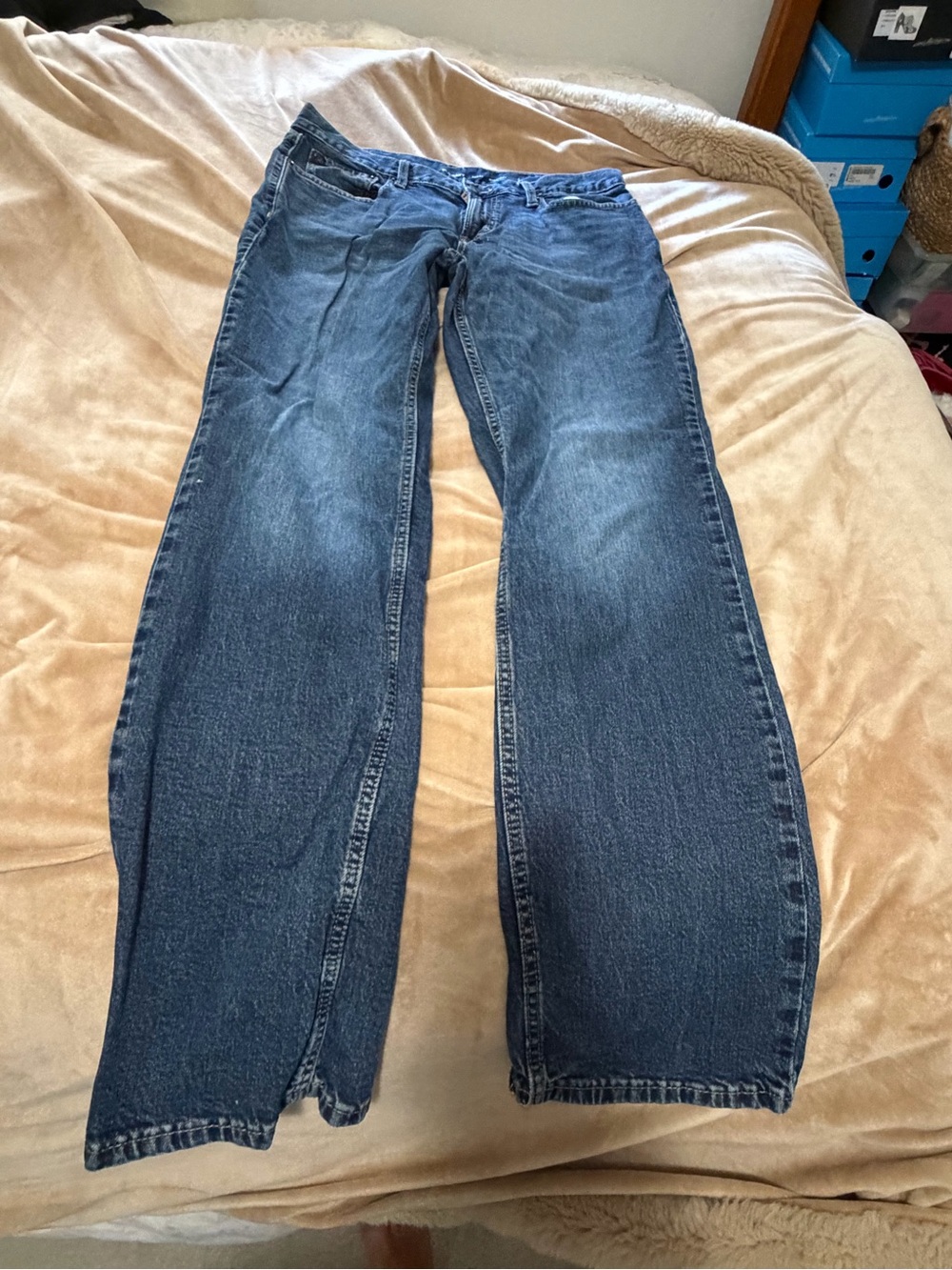 Old Navy Classic Men's Blue Denim Jeans Straight Built In Flex 34x34